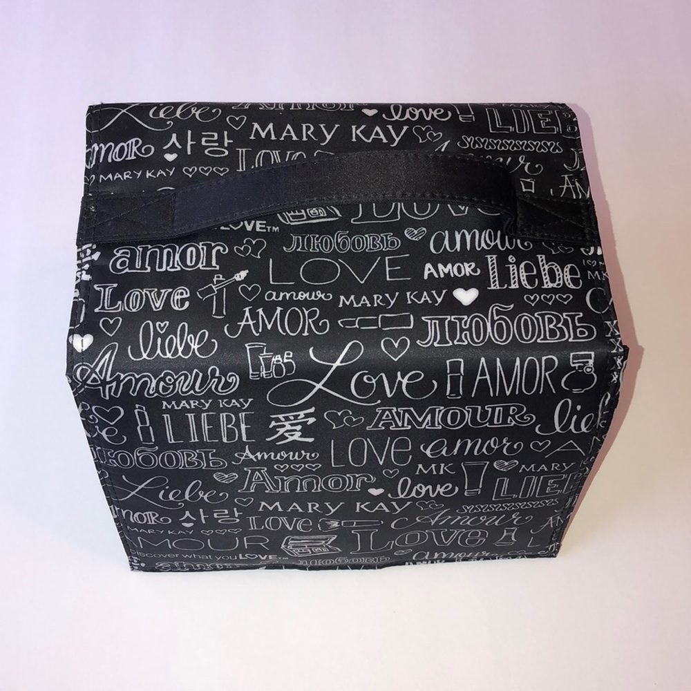 Mary Kay Love Print Travel Cosmetic Storage Bag in black